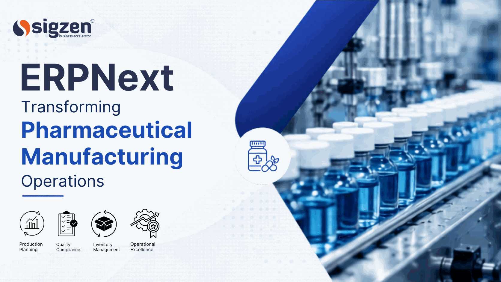 ERPNext pharmaceutical dashboard showing batch tracking, compliance, and production planning.