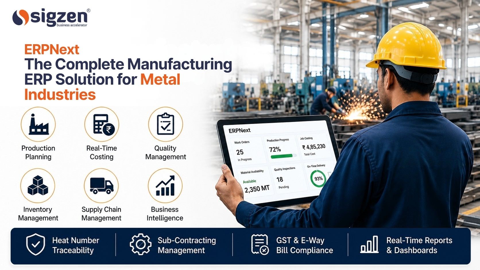 ERPNext for Metal Manufacturing: Smarter Production, Cost Control & Quality Management
